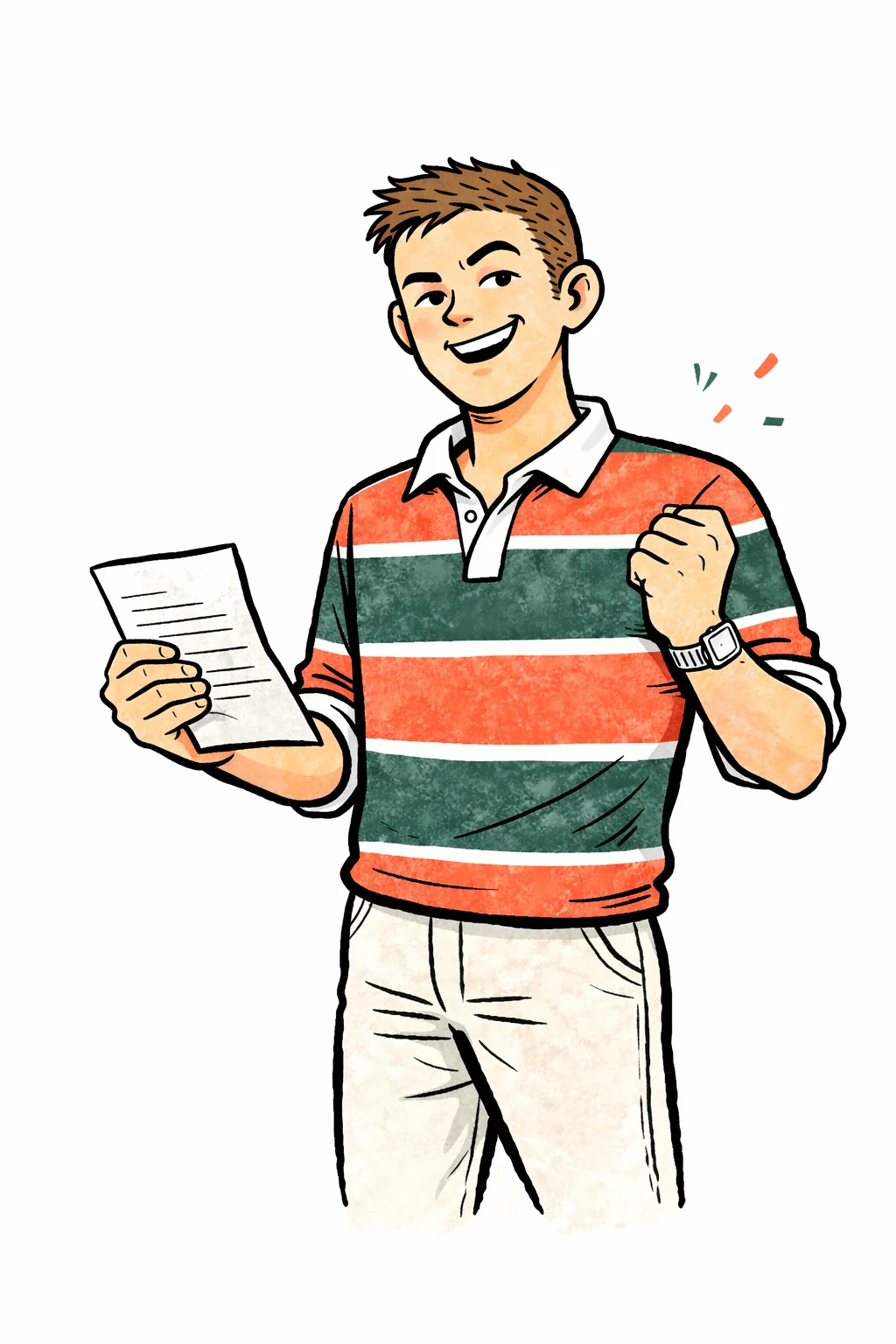 Charlie celebrating a win